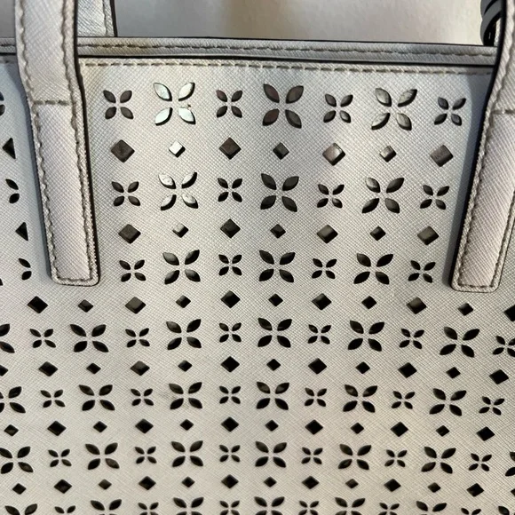 Michael Kors Perforated White Tote - Picture 6 of 11